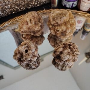 Lot of 4 small Missouri Calcite crystal geodes